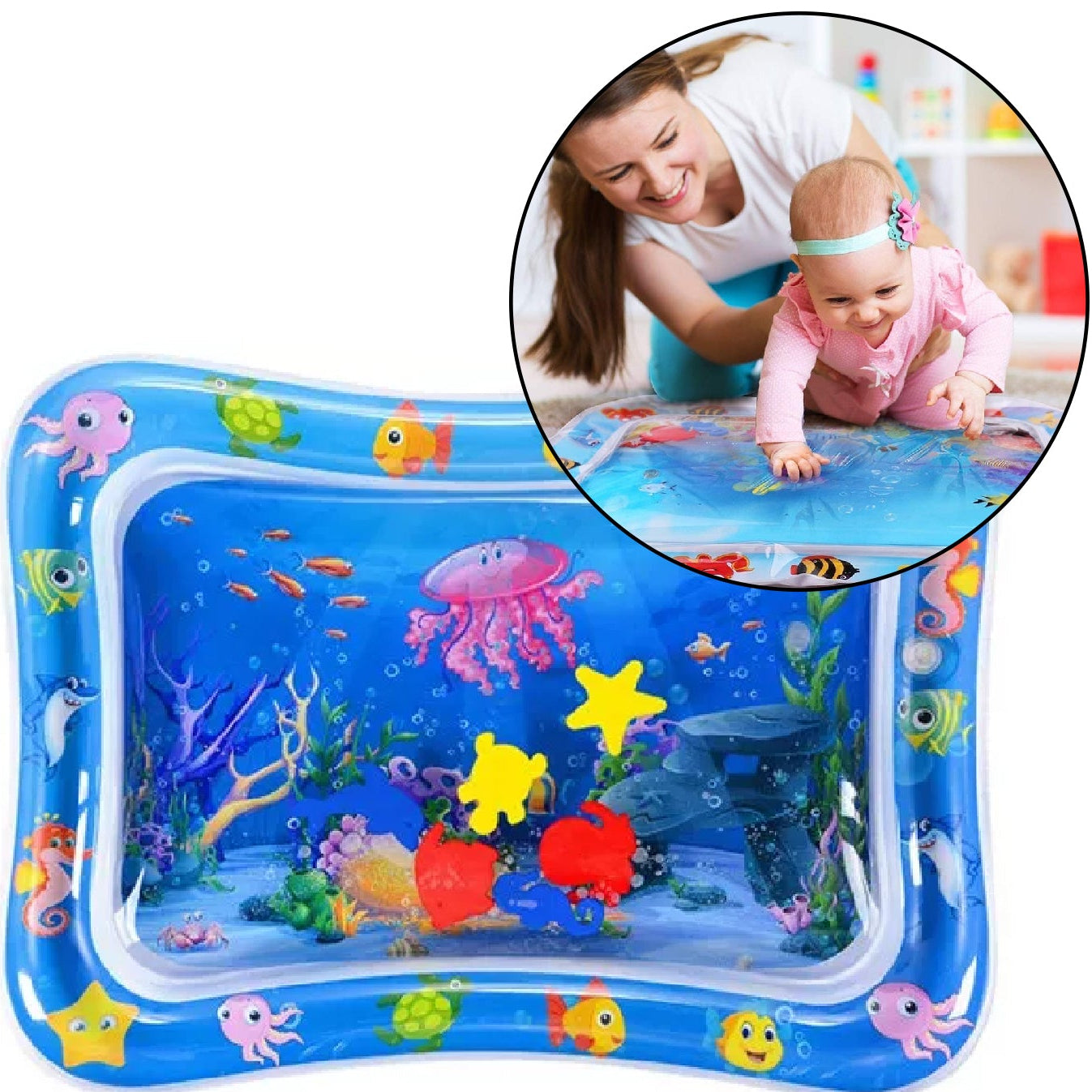 Water Playing Mat | Tummy Time Assist | Activity center for Infants