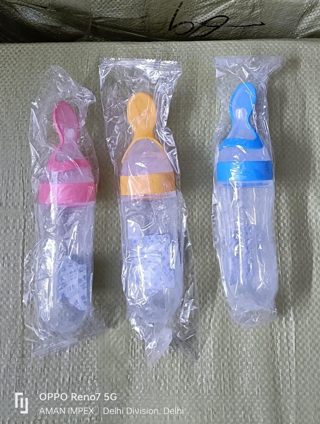 Squeezy Silicone Baby Feeder | Bottle Spoon!