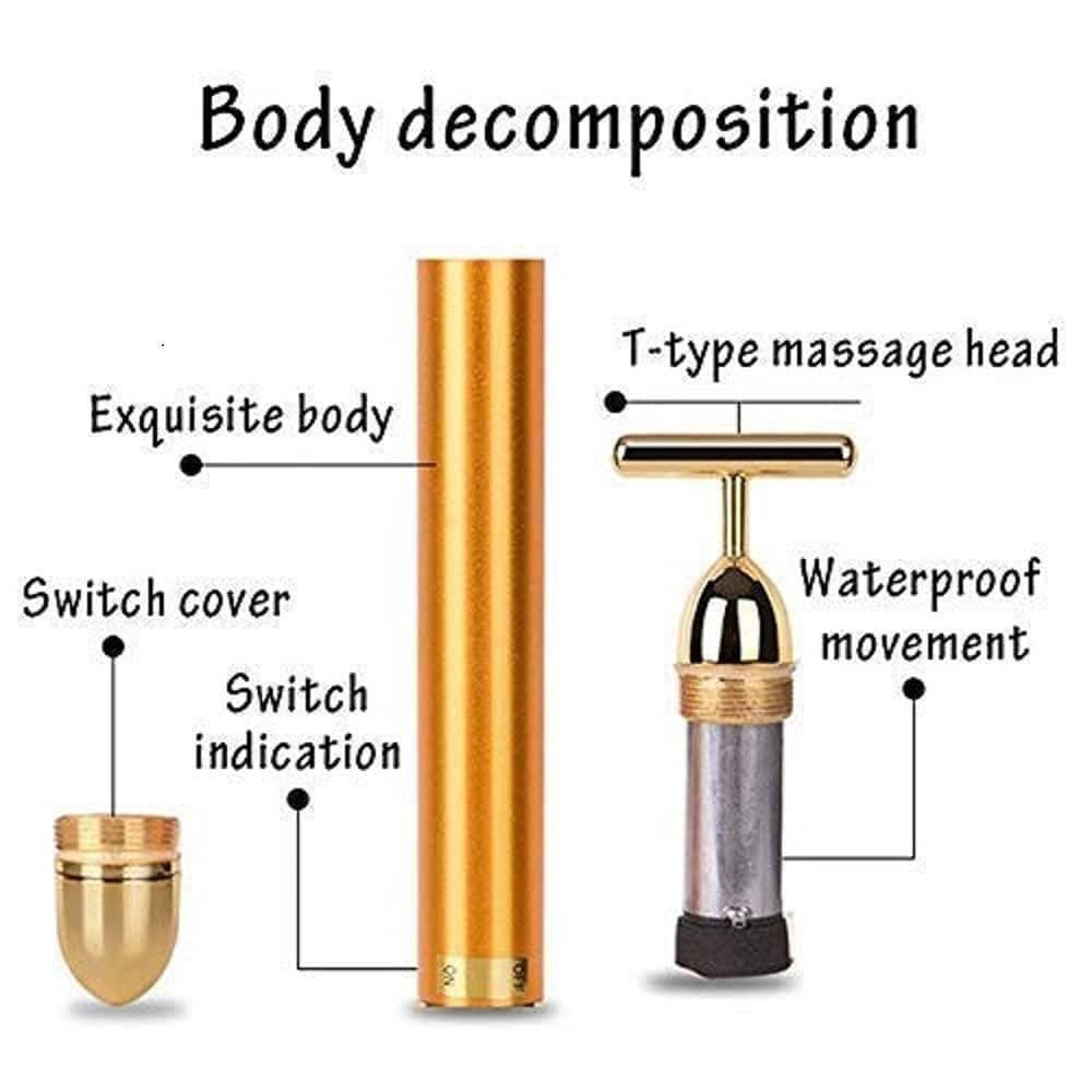 Roller & Massager | 24K Gold Electric Facial Massage Roller! Energy Beauty Bar