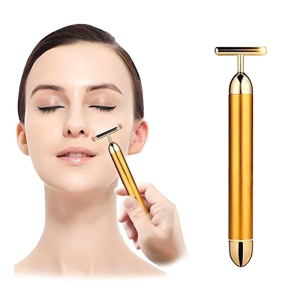Roller & Massager | 24K Gold Electric Facial Massage Roller! Energy Beauty Bar