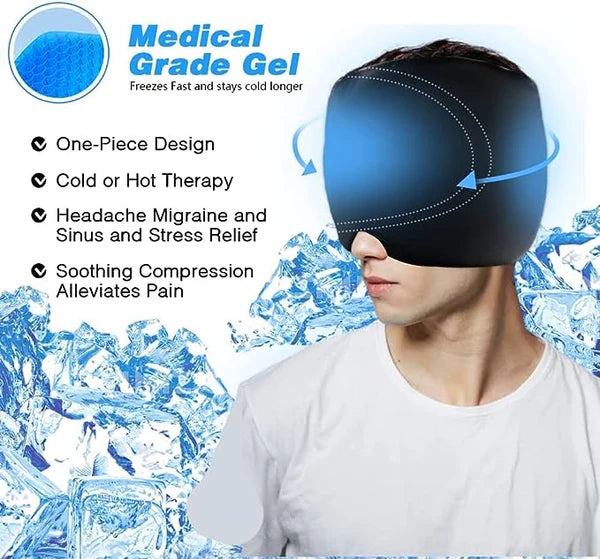 HealVeda Relief Cap for Migraine & Headache | both Hot & Cold |