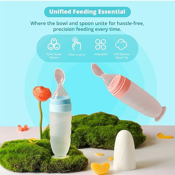 Squeezy Silicone Baby Feeder | Bottle Spoon!