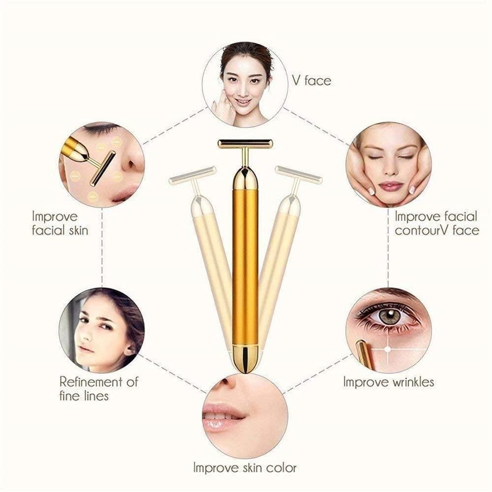 Roller & Massager | 24K Gold Electric Facial Massage Roller! Energy Beauty Bar