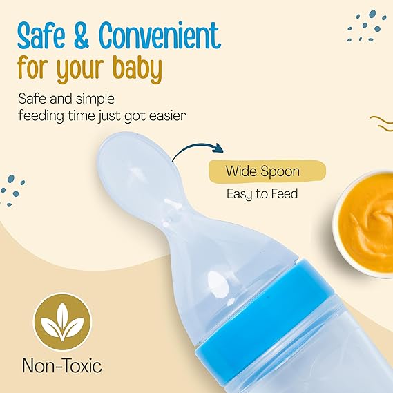 Squeezy Silicone Baby Feeder | Bottle Spoon!