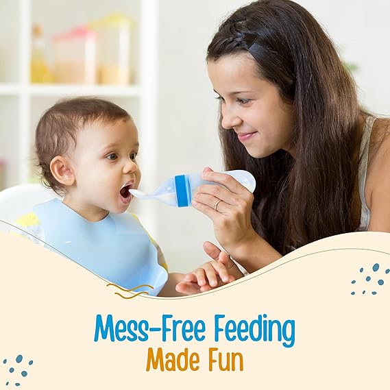 Squeezy Silicone Baby Feeder | Bottle Spoon!