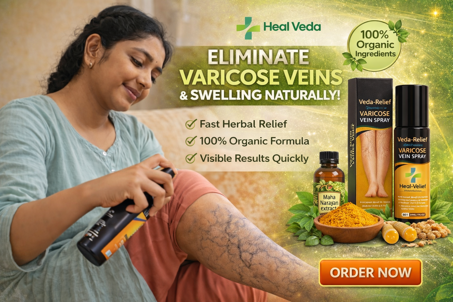 Heal Varicose Veins | Veda-Relief VV Spray