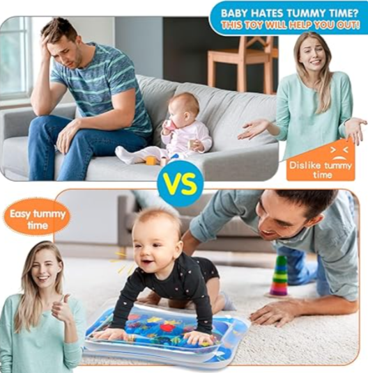 Water Playing Mat | Tummy Time Assist | Activity center for Infants