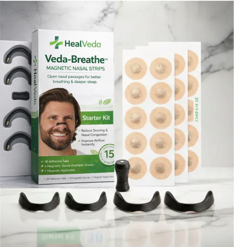 Veda-Breathe™ Magnetic Nasal Strips | Unblock your Nose in a second.