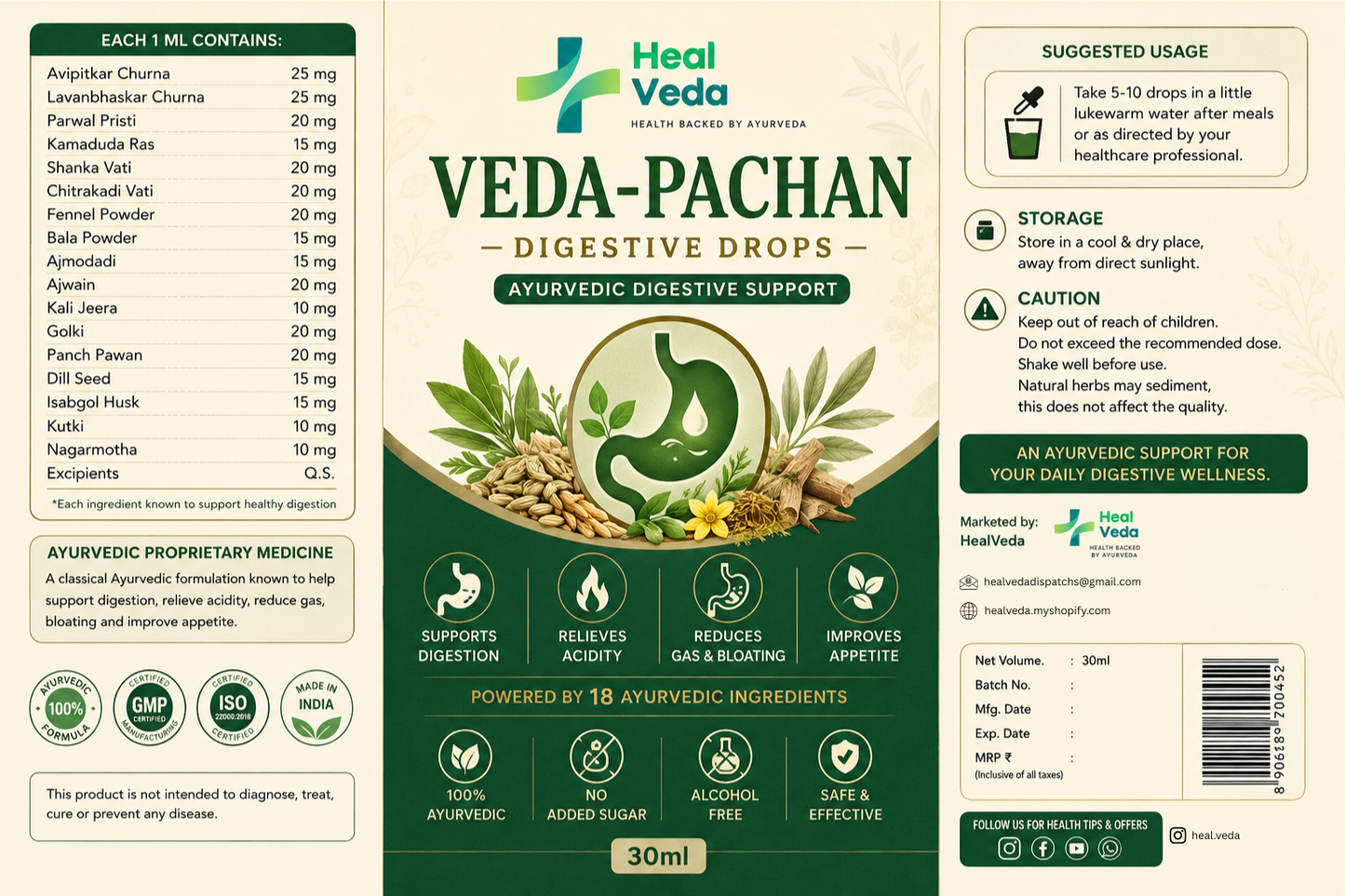 Veda-Pachan | Ayurvedic Digestive Drops